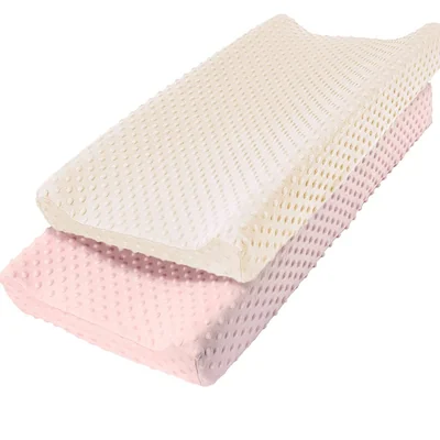 Minky Changing Pad Covers by Owlowla, Pink and Cream