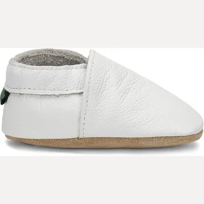 Soft Sole Leather Baby Shoes by Owlowla, White