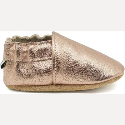 Soft Sole Leather Baby Shoes by Owlowla, Rose Gold