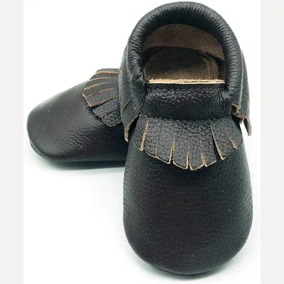 Leather Baby Moccasins by Owlowla, Coffee Bean