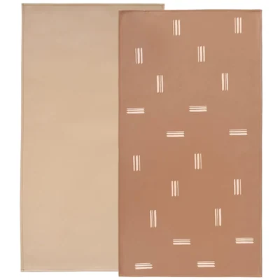 Portable Changing Pads, Two-Pack by Owlowla, Beige and Brush Strokes