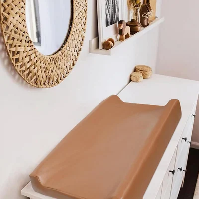 Wipe-Clean Changing Pad Cover by Owlowla, Brown