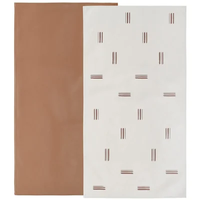 Portable Changing Pads, Two-Pack by Owlowla, Classic Brown and Brush Strokes