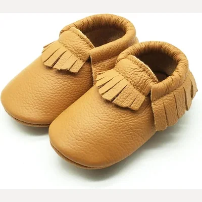 Leather Baby Moccasins by Owlowla, Ginger