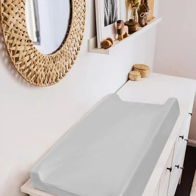 Wipe-Clean Changing Pad Cover by Owlowla, Light Gray