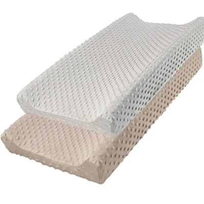 Minky Changing Pad Covers by Owlowla, Silver Grey and Khaki