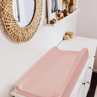 Wipe-Clean Changing Pad Cover by Owlowla, Blush