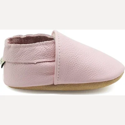 Soft Sole Leather Baby Shoes by Owlowla, Light Pink