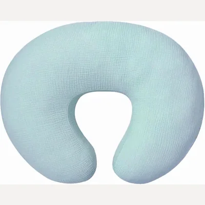 Muslin Nursing Pillow Cover by Owlowla, Roman Green