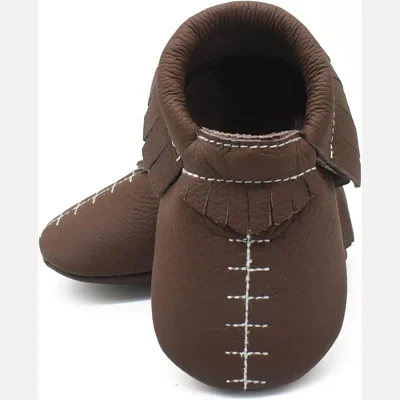 Leather Baby Moccasins by Owlowla, Touchdown Football